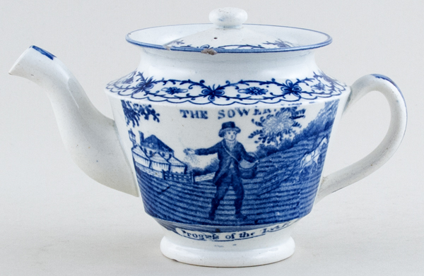 Teapot small Sower and Ploughman c1820s